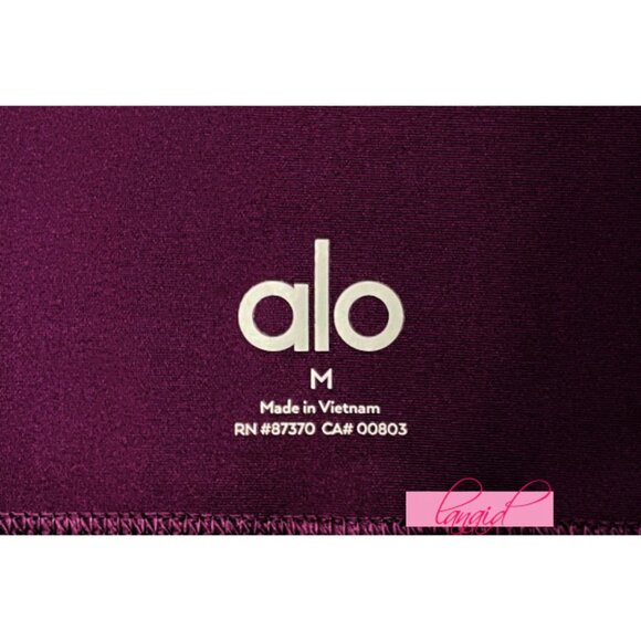Alo High-Waist Airlift Leggings Dark Plum Purple Hi-Rise Waisted Skinny Pants M - Picture 7 of 8